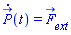 diff(P_(t), t) = F_[ext]