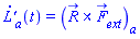 diff(`L'`[a](t), t) = Physics:-Vectors:-Component(Physics:-Vectors:-`&x`(R_(t), F_[ext]), a)