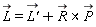 `#mover(mi("L"),mo("&rarr;"))` = `#mover(mi("L'"),mo("&rarr;"))`+`&x`(`#mover(mi("R"),mo("&rarr;"))`, `#mover(mi("P"),mo("&rarr;"))`)