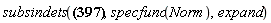 subsindets(L = (1/2)*M*Physics[Vectors][Norm](diff(-m*(Sum(`&Ropf;_`[a](t), a = 1 .. n))/(m*n+M), t))^2+(1/2)*m*(Sum(Physics[Vectors][Norm](diff(`&Ropf;_`[a](t)-m*(Sum(`&Ropf;_`[a](t), a = 1 .. n))/(m*n+M), t))^2, a = 1 .. n))-U, specfunc(Norm), expand)