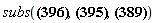 subs(r_[a](t) = `&Ropf;_`[a](t)+r__M_(t), r__M_(t) = -m*(Sum(`&Ropf;_`[a](t), a = 1 .. n))/(m*n+M), L = (1/2)*M*Physics[Vectors][Norm](diff(r__M_(t), t))^2+(1/2)*m*(Sum(Physics[Vectors][Norm](diff(r_[a](t), t))^2, a = 1 .. n))-U)