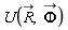 U(`#mover(mi("R"),mo("&rarr;"))`, `#mover(mi("&Phi;",fontstyle = "normal"),mo("&rarr;"))`)