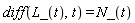 diff(L_(t), t) = N_(t)