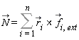 `#mover(mi("N"),mo("&rarr;"))` = Sum(`&x`(`#mover(mi("r"),mo("&rarr;"))`[i], `#mover(mi("f"),mo("&rarr;"))`[i, ext]), i = 1 .. n)