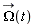 `#mover(mi("&Omega;",fontstyle = "normal"),mo("&rarr;"))`(t)