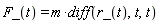 F_(t) = m*(diff(r_(t), t, t))