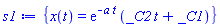 {x(t) = exp(-a*t)*(_C2*t+_C1)}