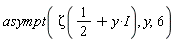 asympt(Zeta(1/2+I*y), y, 6)