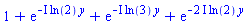 1+exp(-I*ln(2)*y)+exp(-I*ln(3)*y)+exp(-(2*I)*ln(2)*y)