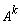 A^k
