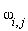 `&omega;__i,j`