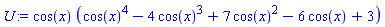 cos(x)*(cos(x)^4-4*cos(x)^3+7*cos(x)^2-6*cos(x)+3)