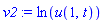 ln(u(1, t))
