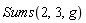 RTest:-Sums(2, 3, g)
