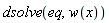 dsolve(eq, w(x))