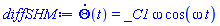 diff(Theta(t), t) = _C1*omega*cos(omega*t)