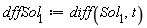 dffSol[1] := diff(Sol[1], t)