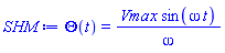 Theta(t) = Vmax*sin(omega*t)/omega