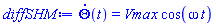 diff(Theta(t), t) = Vmax*cos(omega*t)