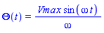 Theta(t) = Vmax*sin(omega*t)/omega