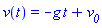 v(t) = -g*t+v__0