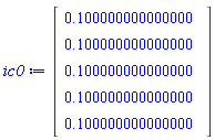 Vector(5, {(1) = .1000000000000000, (2) = .1000000000000000, (3) = .1000000000000000, (4) = .1000000000000000, (5) = .1000000000000000})