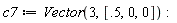 c7 := Vector(3, [.5, 0, 0]):