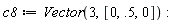 c8 := Vector(3, [0, .5, 0]):