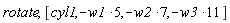 plottools:-rotate, [cyl1, -5*w1, -7*w2, -11*w3]
