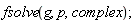 fsolve(g, p, complex)