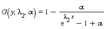 G(y, lambda[2], alpha) = 1-alpha/(exp(lambda[2]*x)-1+alpha)