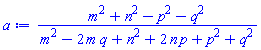 (m^2+n^2-p^2-q^2)/(m^2-2*m*q+n^2+2*n*p+p^2+q^2)