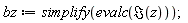 bz := simplify(evalc(Im(z)));