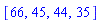 [66, 45, 44, 35]