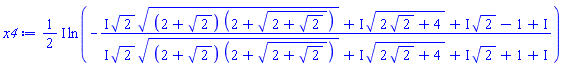 ((1/2)*I)*ln(-(I*2^(1/2)*((2+2^(1/2))*(2+(2+2^(1/2))^(1/2)))^(1/2)+I*(2*2^(1/2)+4)^(1/2)+I*2^(1/2)+(-1+I))/(I*2^(1/2)*((2+2^(1/2))*(2+(2+2^(1/2))^(1/2)))^(1/2)+I*(2*2^(1/2)+4)^(1/2)+I*2^(1/2)+1+I))