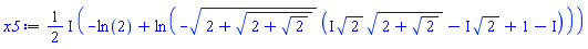 ((1/2)*I)*(-ln(2)+ln(-(2+(2+2^(1/2))^(1/2))^(1/2)*(I*2^(1/2)*(2+2^(1/2))^(1/2)-I*2^(1/2)+1-I)))
