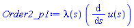 lambda(s)*(diff(u(s), s))