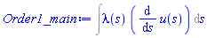 Int(lambda(s)*(diff(u(s), s)), s)