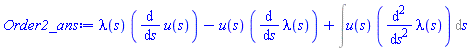 lambda(s)*(diff(u(s), s))-u(s)*(diff(lambda(s), s))+Int(u(s)*(diff(diff(lambda(s), s), s)), s)