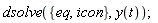 dsolve({eq, icon}, y(t));