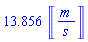13.856*Units:-Unit(m/s)