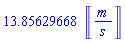 13.85629668*Units:-Unit(m/s)