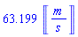 63.199*Units:-Unit(m/s)