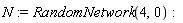 N := GraphTheory:-RandomGraphs:-RandomNetwork(4, 0):