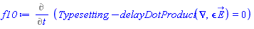 Diff(%Divergence(epsilon*E_) = 0, t)