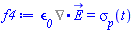 epsilon__0*%Divergence(E_) = sigma__p(t)