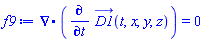 Physics:-Vectors:-Divergence(diff(D1_(t, x, y, z), t)) = 0