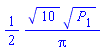 (1/2)*10^(1/2)*P[1]^(1/2)/Pi