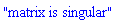 "matrix is singular"