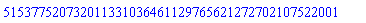515377520732011331036461129765621272702107522001